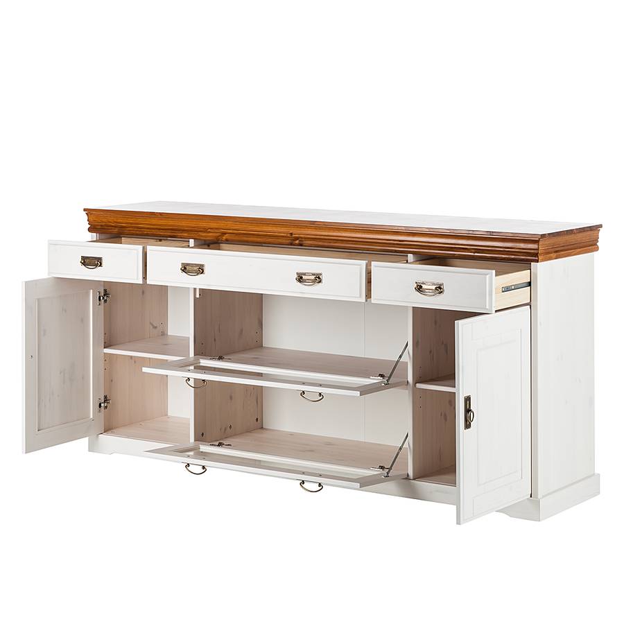 Sideboard Sideboard braun Formentera Kiefer Formentera MassivWeiß vmN08nw