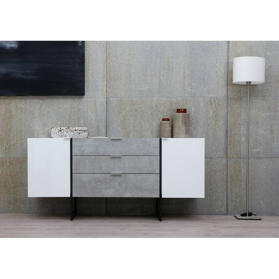 Béton Blanc Buffet Blanc Kempton BrillantImitation BrillantImitation Buffet Kempton Béton knw0OP8
