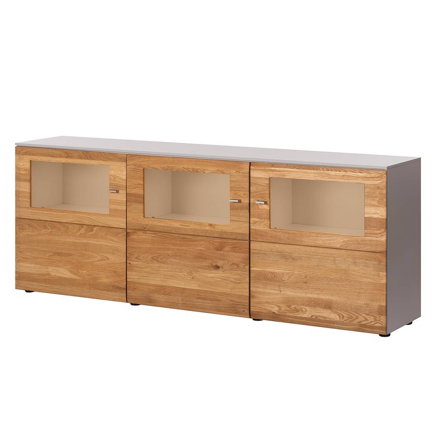 NoueuxGris PlatineAvec Éclairage Solano Ii Buffet Chêne PuXZiTwOk