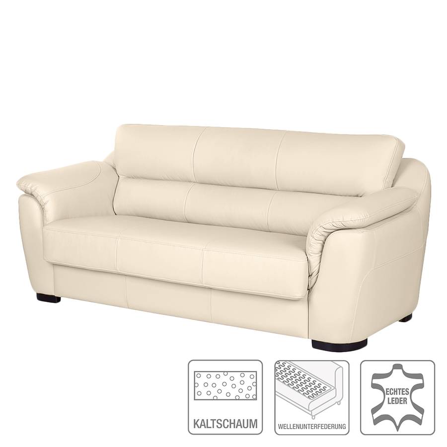 Sofa Sofa Beige sitzerEchtleder Alzira3 sitzerEchtleder Alzira3 H9WEID2