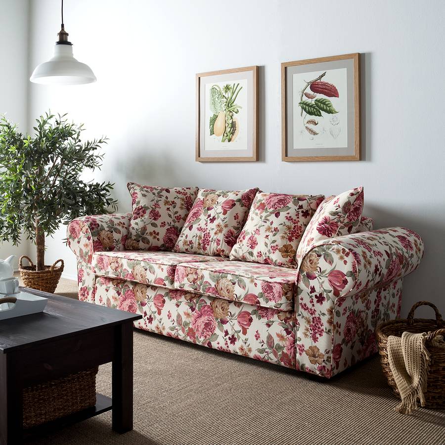 À Canapé Colmar3 PlacesTissuMotif Canapé FleursBeige wk80OnP