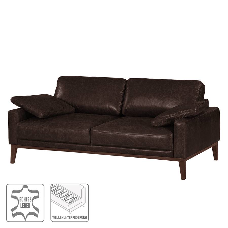 Véritable Marron PlacesCuir Horley 2 Foncé Canapé uKJc3F1lT