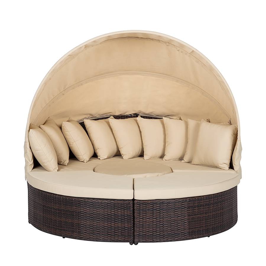 Premium Cadre Lounge Salon En Aluminium De Jardin MarronBeige ModulablePolyrotin Paradise tsQBhxrdC