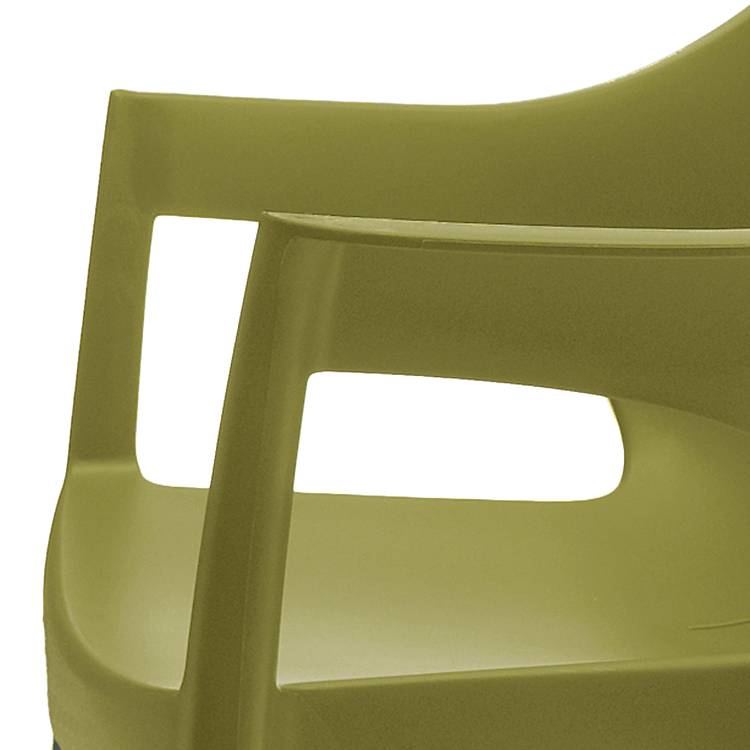 Empilables Polelot Chaises Chrome Olive Couleur 2PlastiqueAluminiumVert De QdExeWroCB
