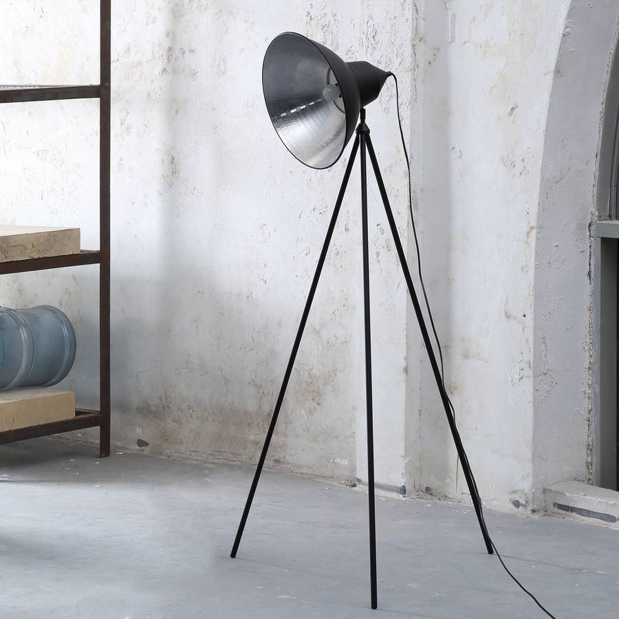 Ampoule Detroit Noir Lampadaire 1 Tripod pzUqSVM