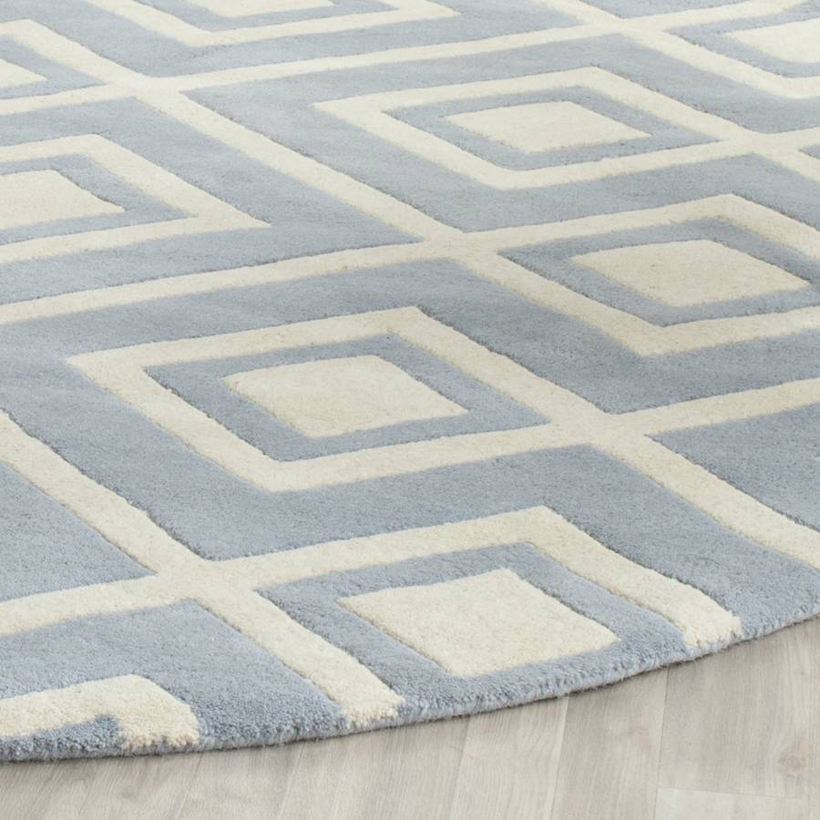 244 Sloane Teppich Cm creme153 X Blau 9IEDH2