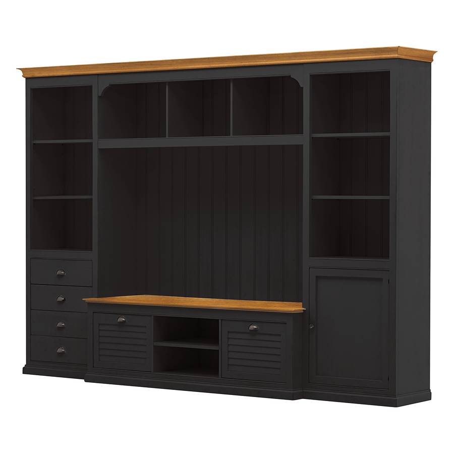 Ii Honig Tv wand SchwarzPinie Sollerön OX0knwP8