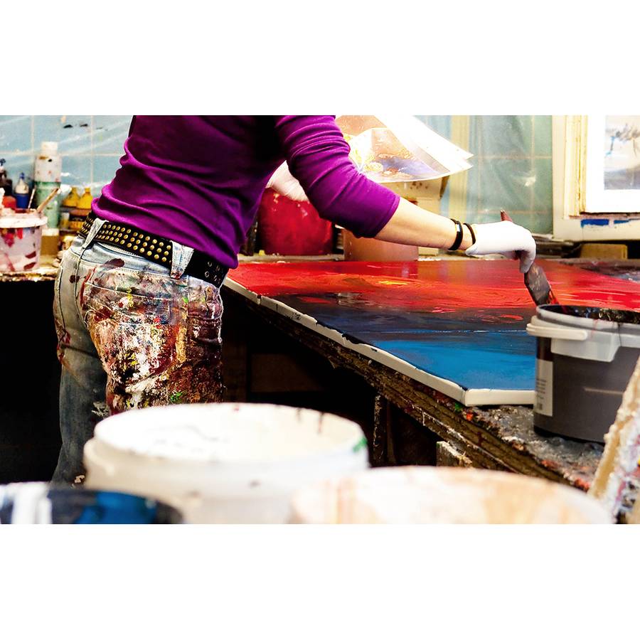 Nachall Roter Wandbild Nachall Nachall 100Handgemalt Wandbild 100Handgemalt 100Handgemalt Wandbild Roter Roter CeBWdxro