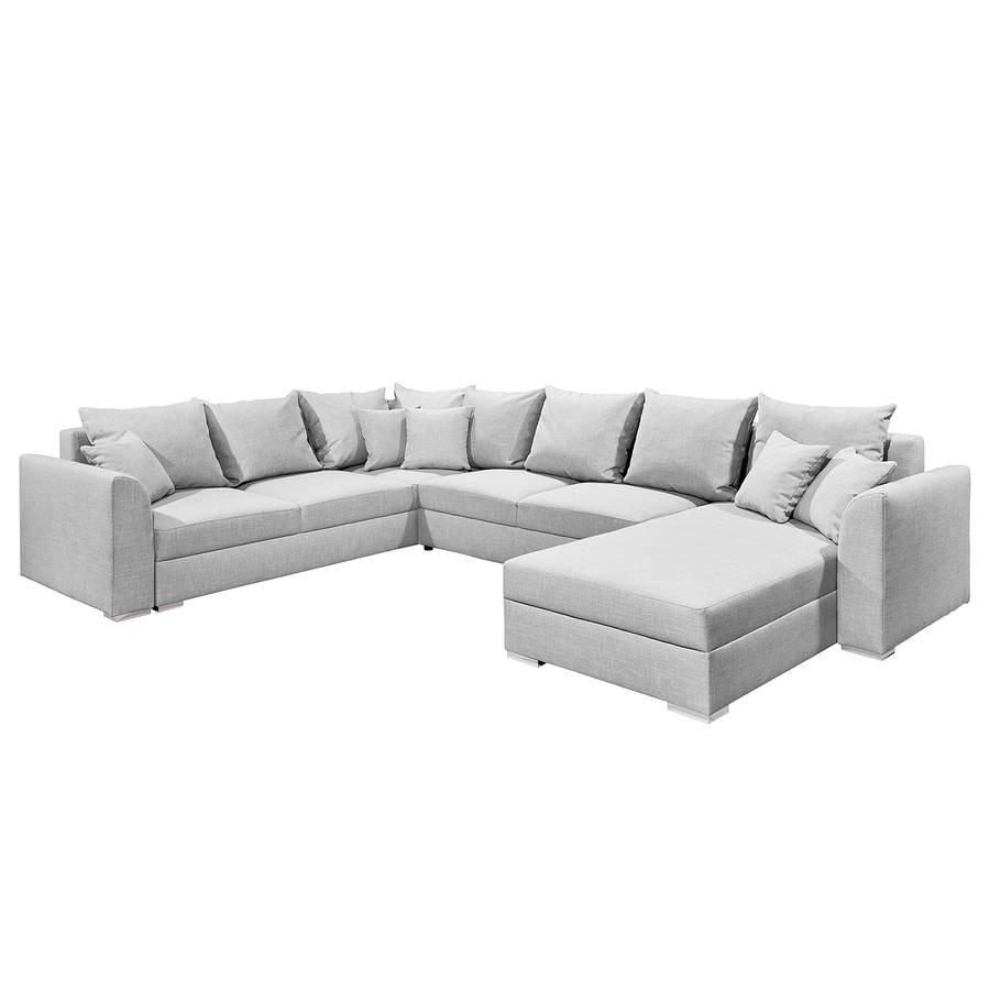 Canapé Clair Gris Jessheimconvertible Panoramique ConvertibleTissu 0POknw