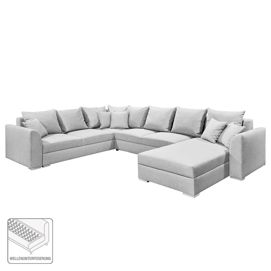 Canapé Clair Gris Jessheimconvertible Panoramique ConvertibleTissu 0POknw
