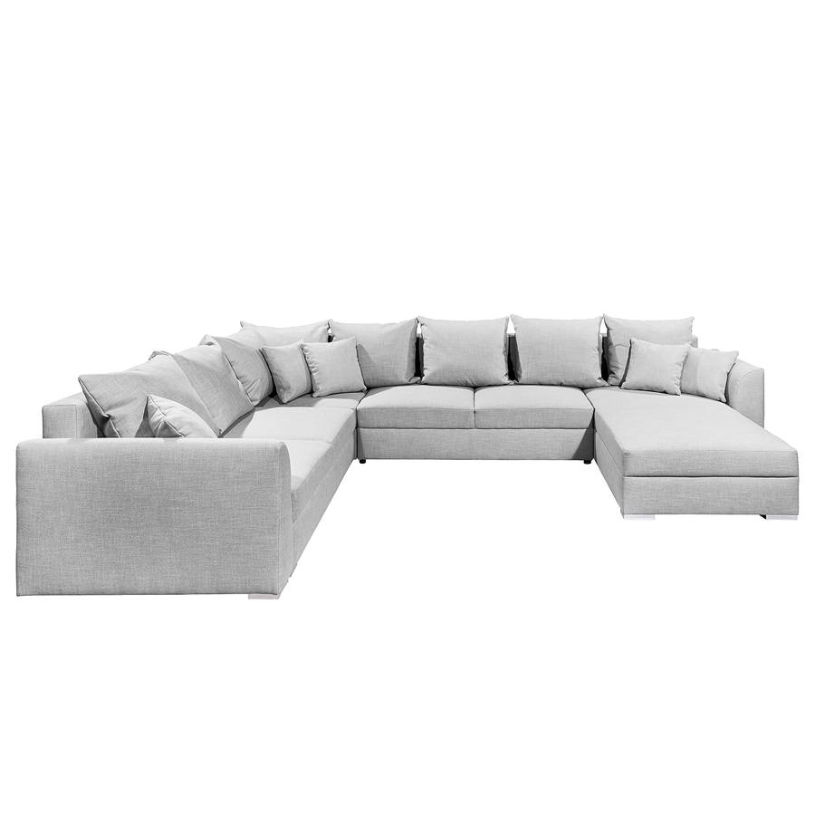 Canapé Clair Gris Jessheimconvertible Panoramique ConvertibleTissu 0POknw