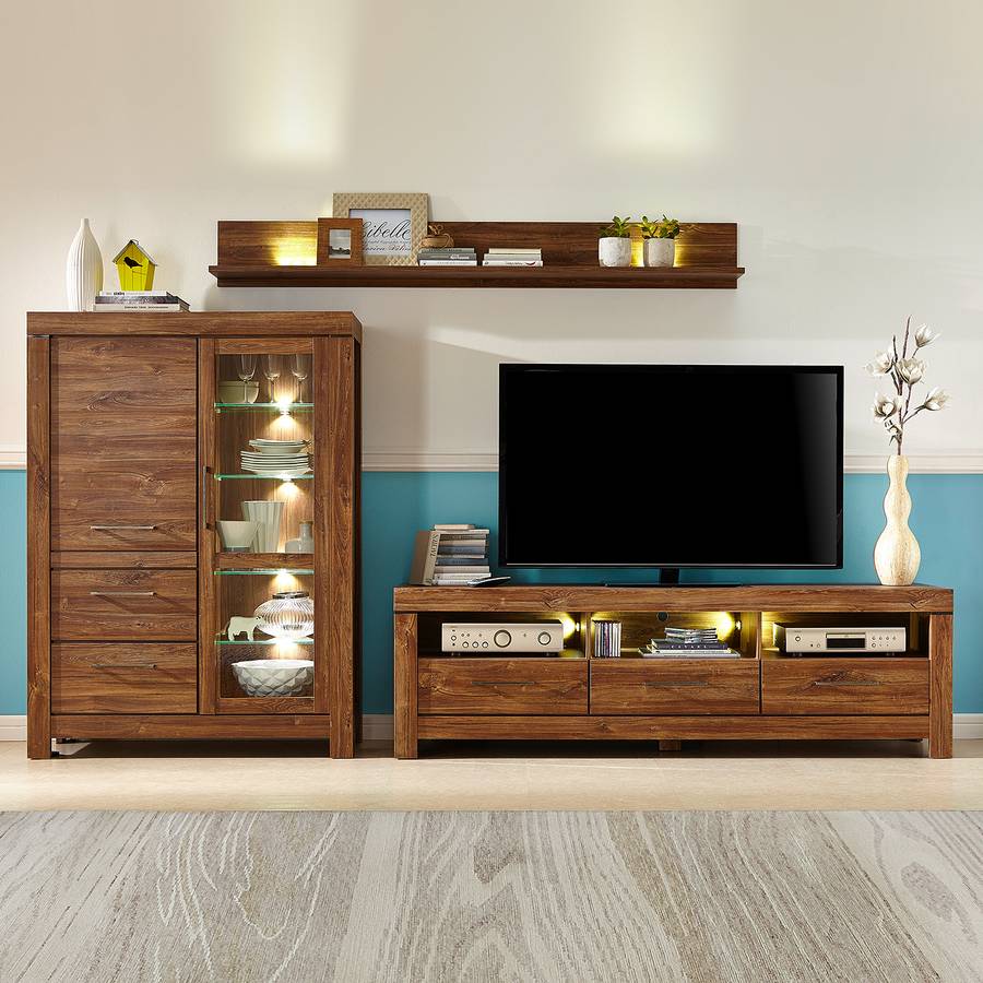 Wohnwand Blairmore Ii 3 Teilig Inkl Beleuchtung Home24