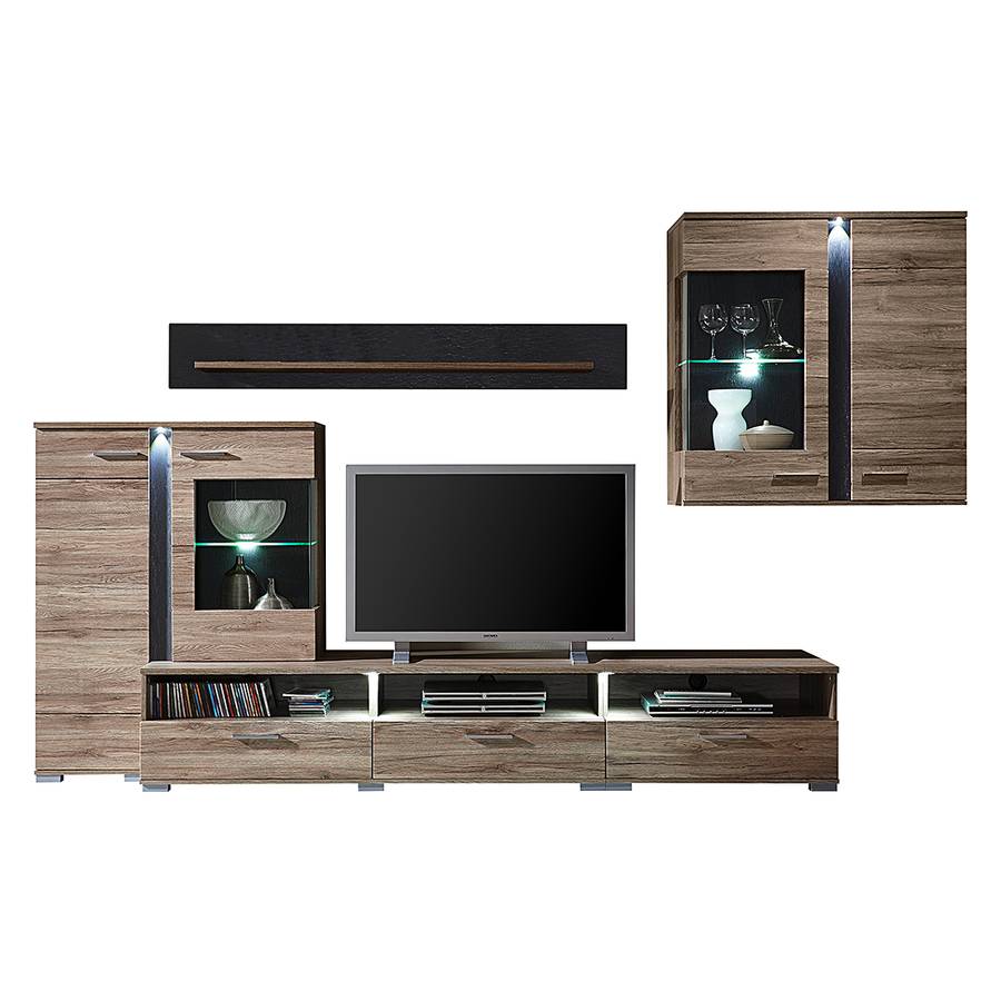 Wohnwand DekorSchiefer teiligEiche Sanremo I4 Campo thsQrd