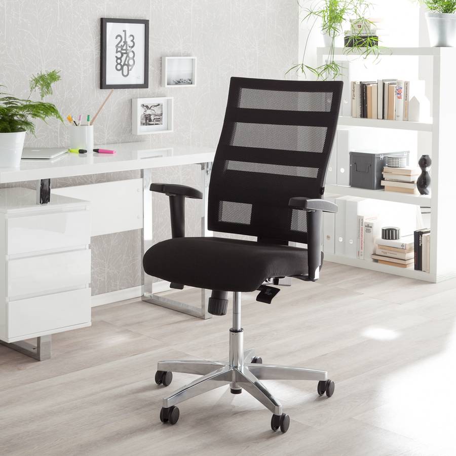 WebstoffKunstfaserSchwarz pander Drehstuhl Silber X vm0wnN8