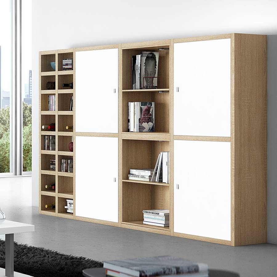 Ix Emporior a WeißEiche Xl Dekor Regalwand 1FcTJKl