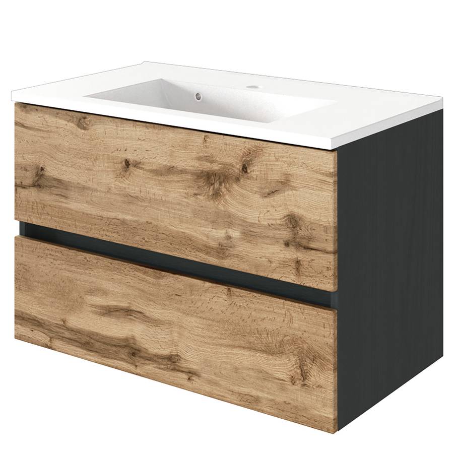 Ensemble de meubles de salle de bain Irma, 2 parties, Chêne doré