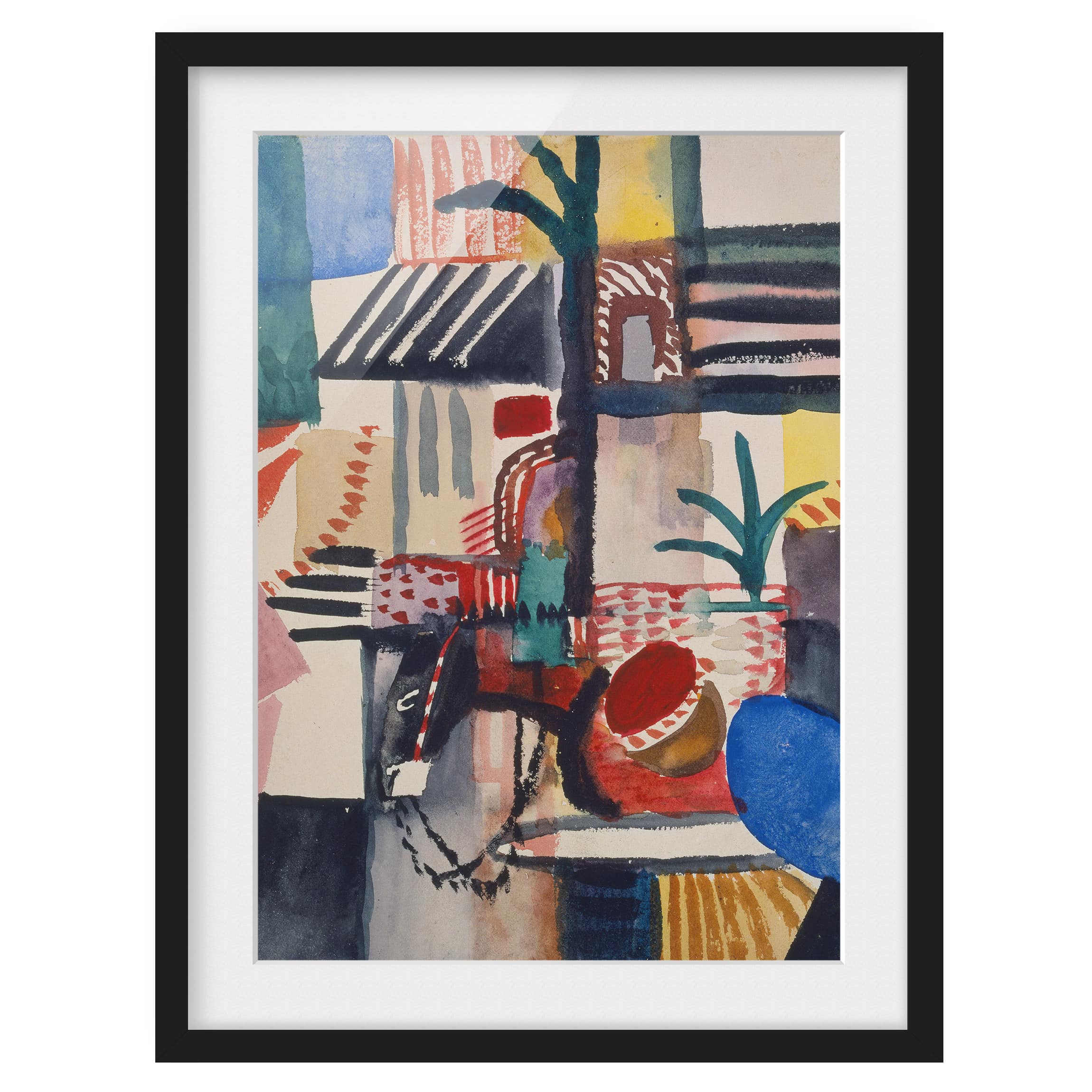 Impression d’art homme avec un âne I