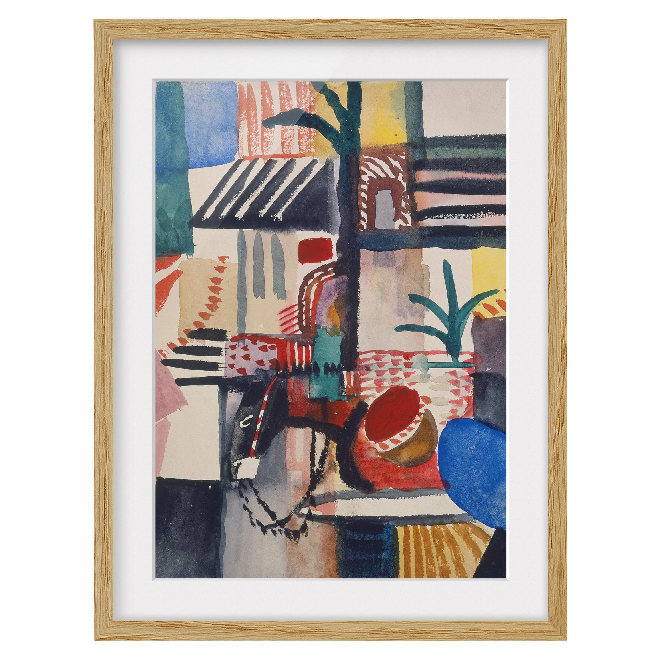 Impression d’art homme avec un âne IV