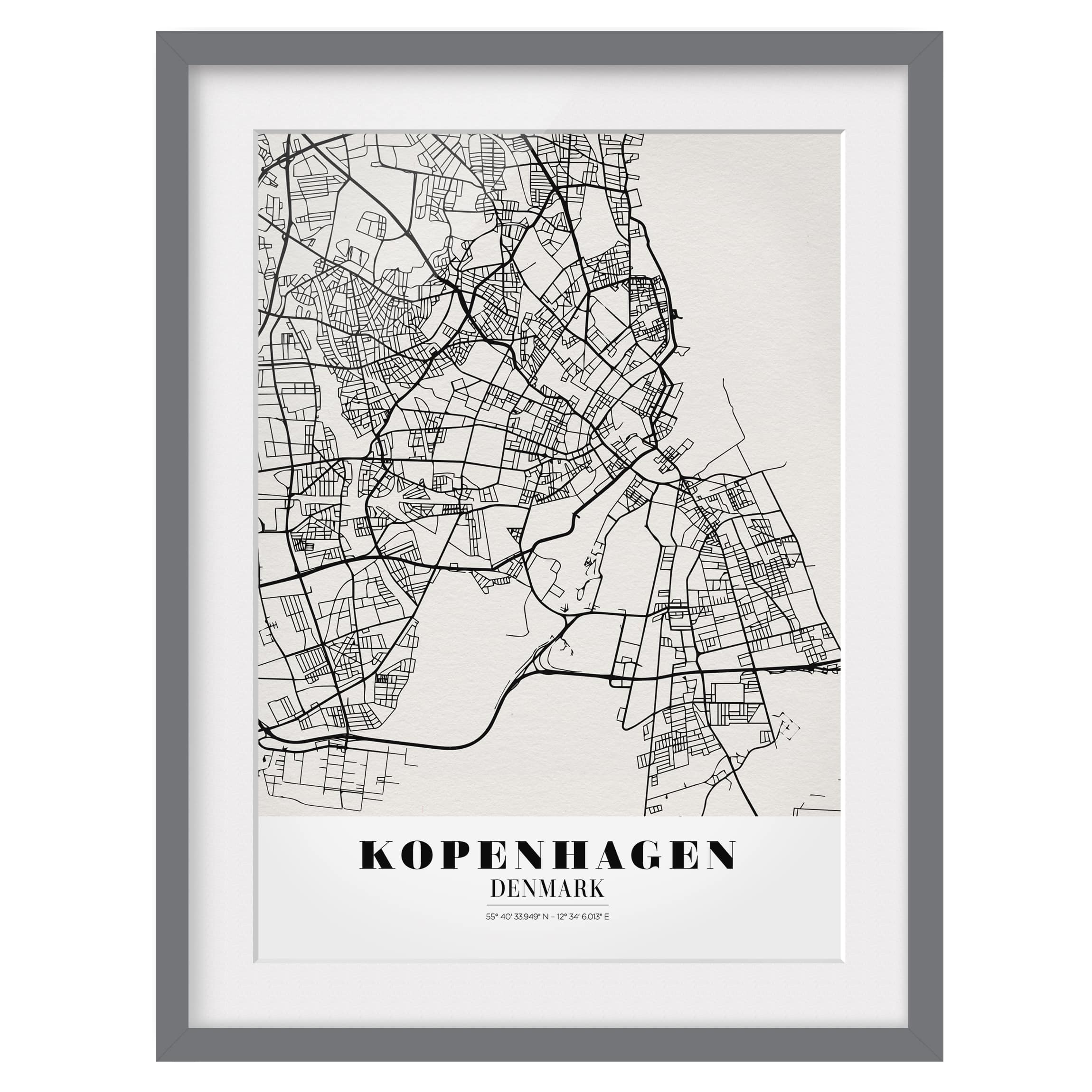 Home24 Afbeelding Plattegrond Kopenhagen III, Bilderwelten