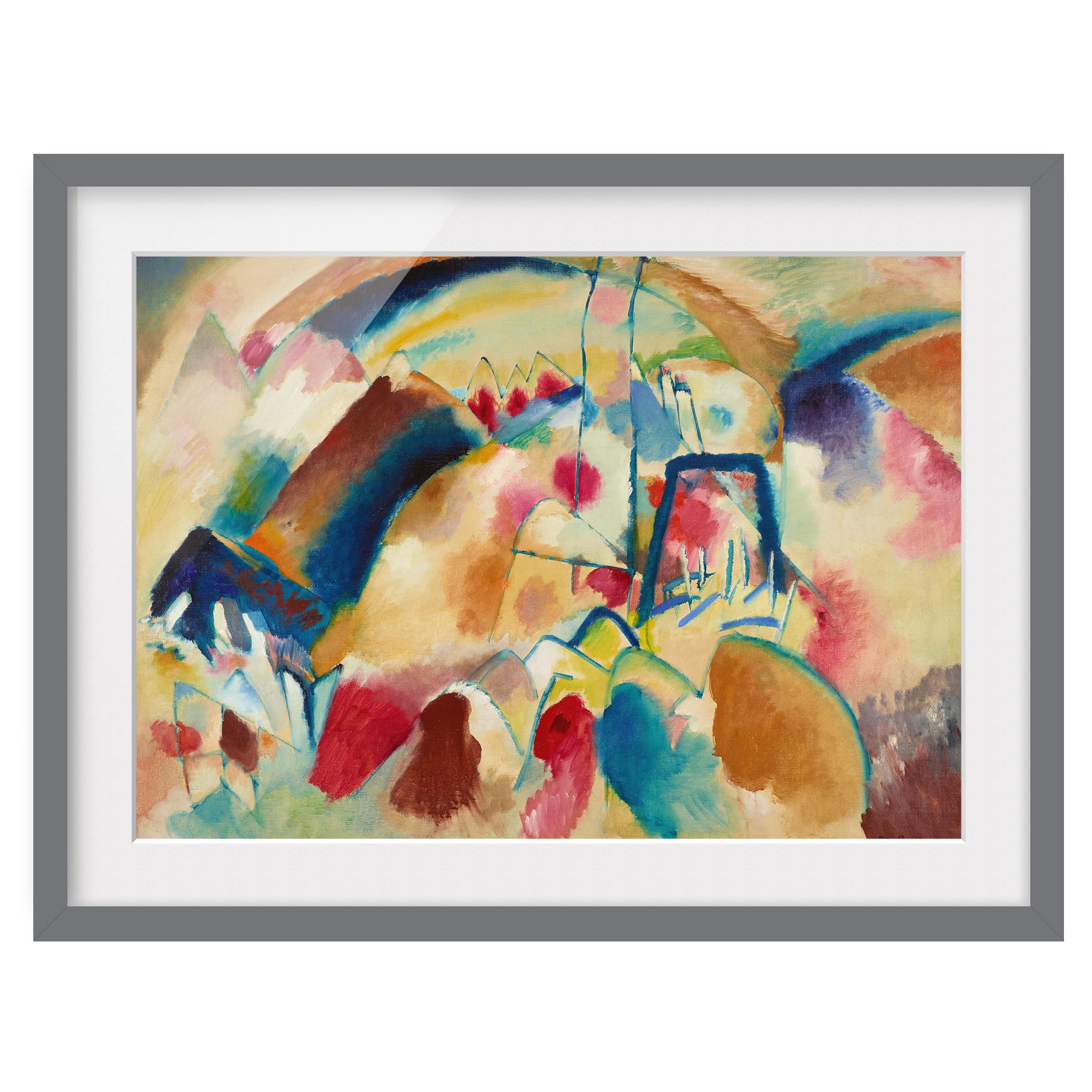 Impression d’art paysage avec église III