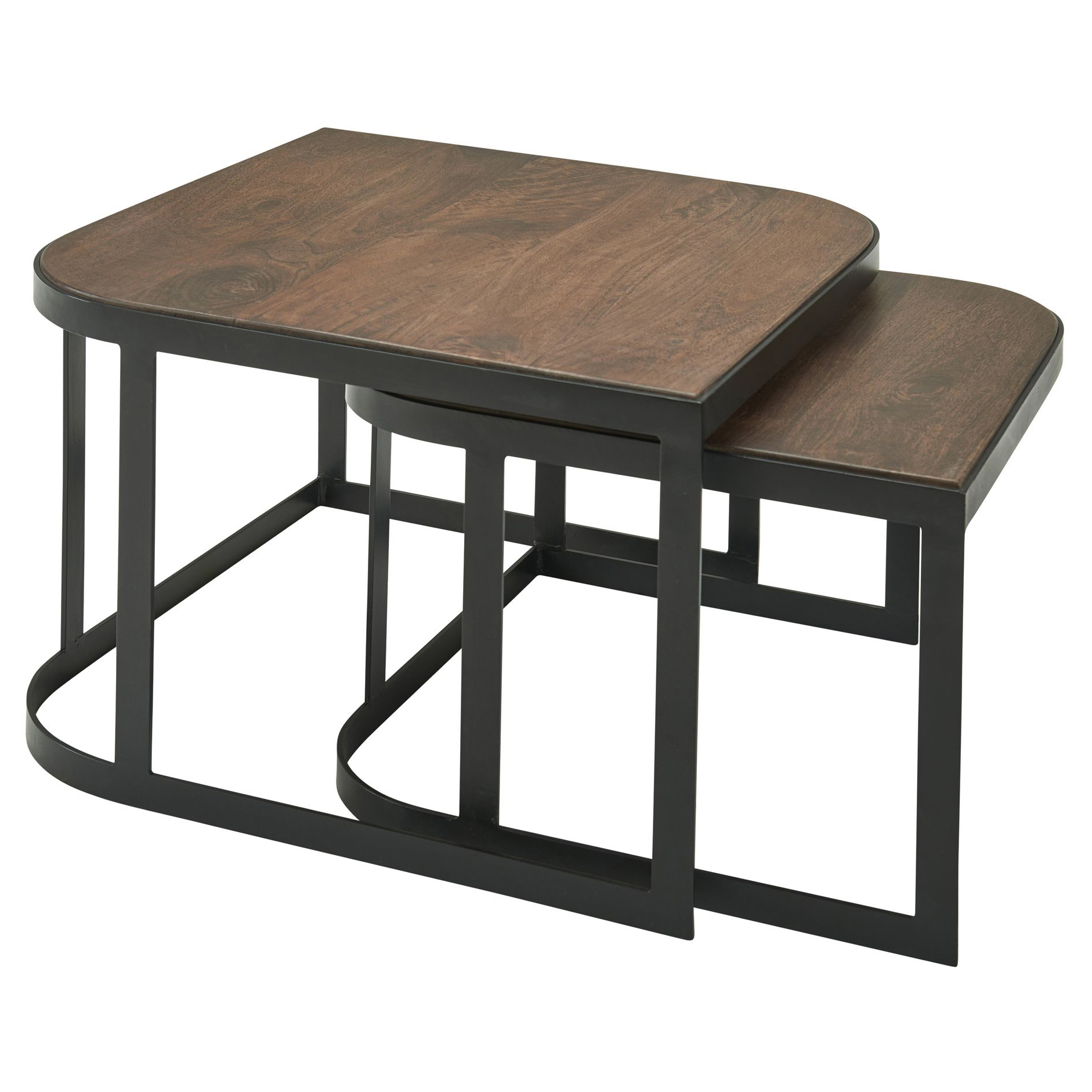 Set 2 Tavolini Da Salotto Estraibili - Struttura Acciaio E Piano Legno | Moderni E Salvaspazio - Foto 11