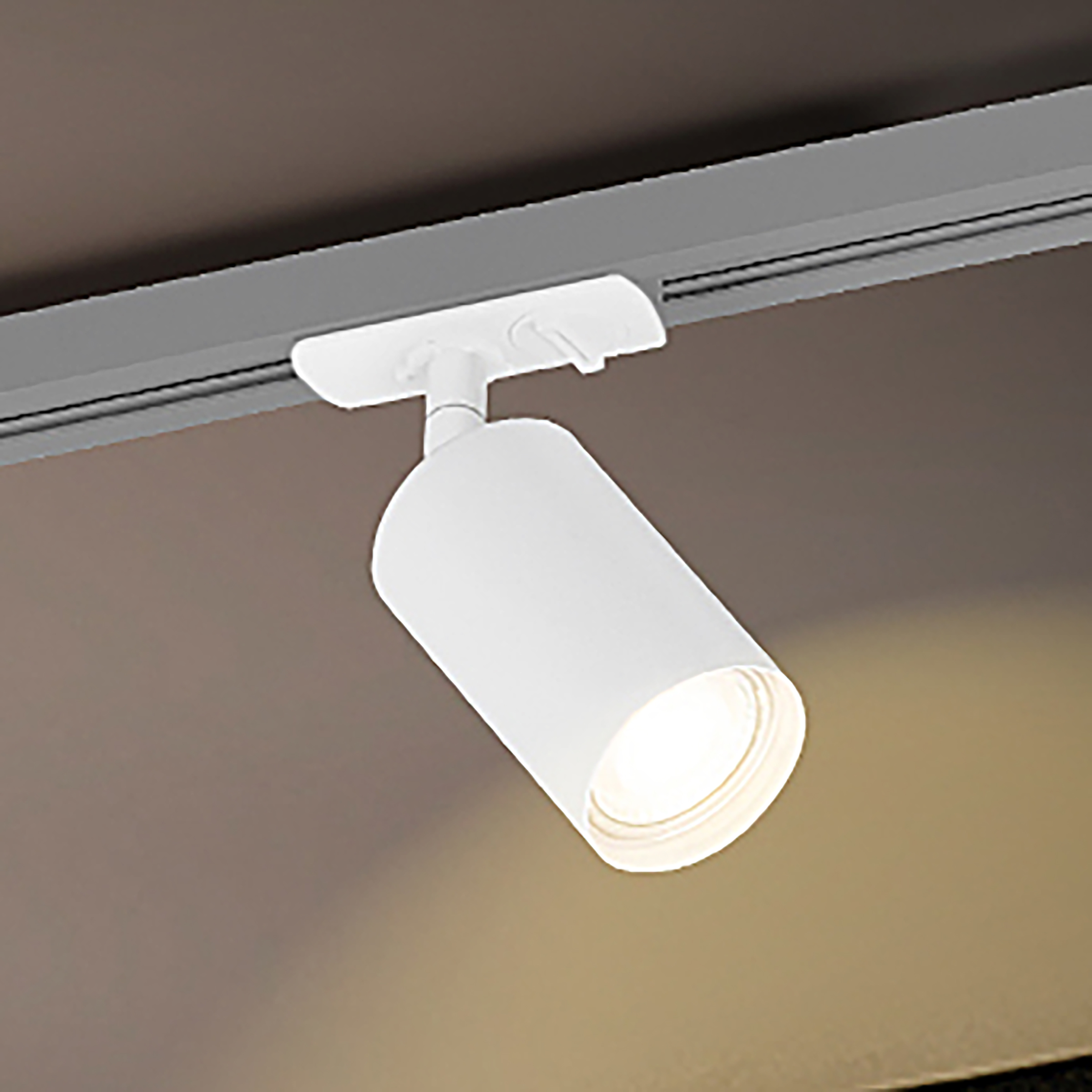 Moderne zwarte spotlight voor 1-fase railsysteem incl. LED draaibaar en