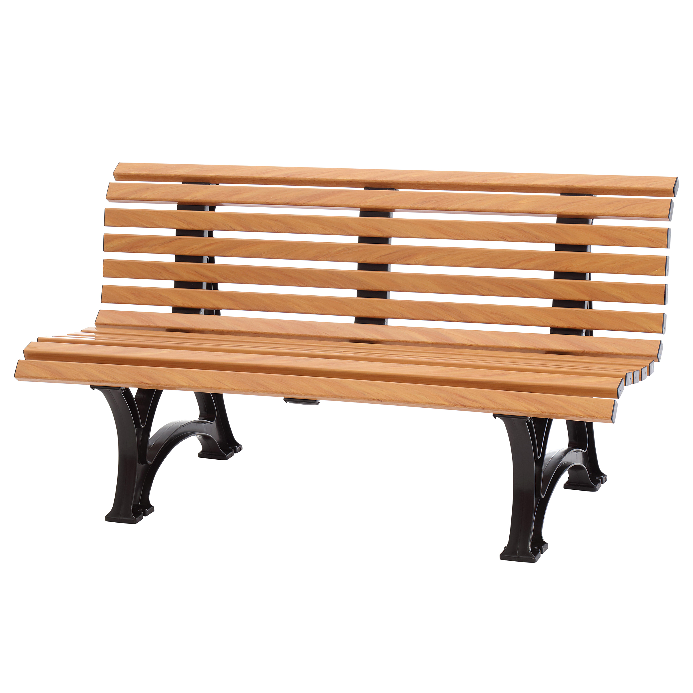 Blome Panchina Da Giardino Helgoland In Plastica: 150 Cm, Grigio Ferro, 13 Doghe - Resistente E Senza Manutenzione