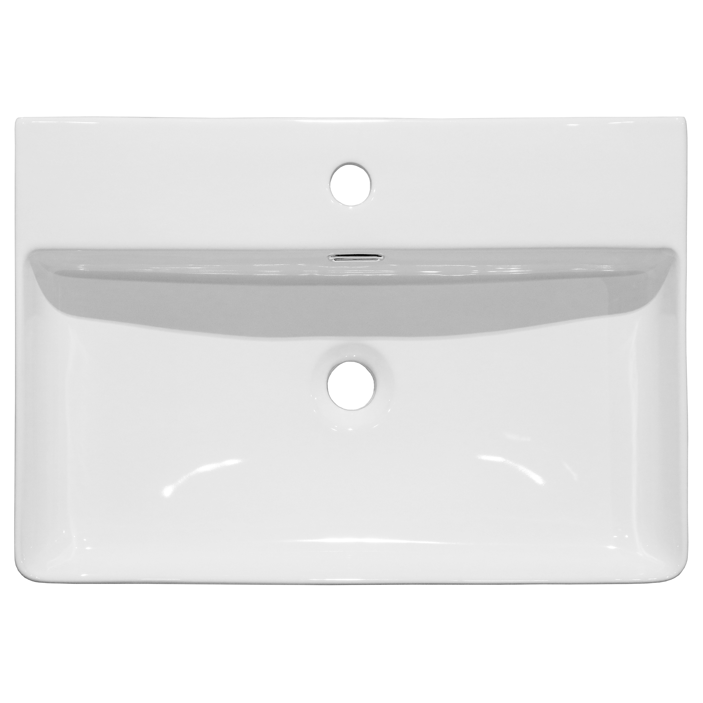 vidaXL Luxe keramische rechthoekige wasbak 71 x 39 cm (wit) - Wasbak - Wasbakken - Was