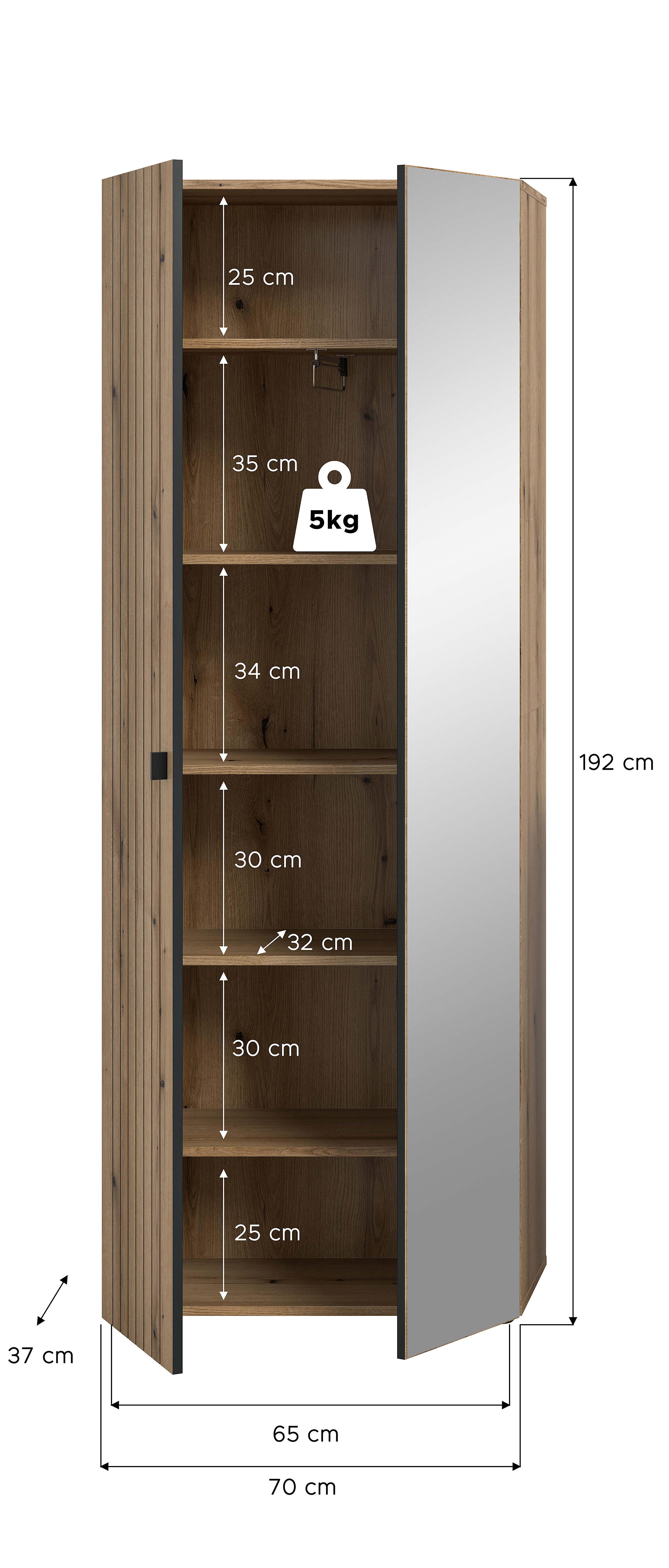 Garderobenschrank Station mit Spiegel kaufen