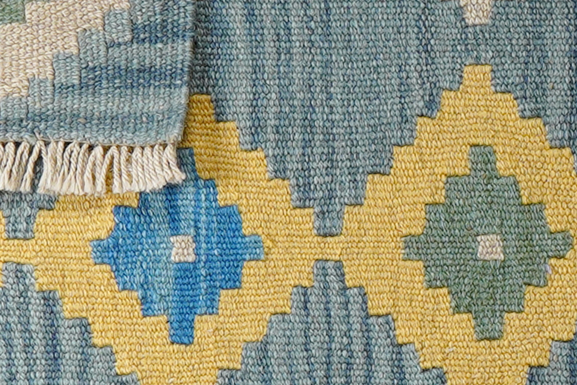 IC374 Tissés à la Main Tapis en Laine Ghashgai Kelim Nature
