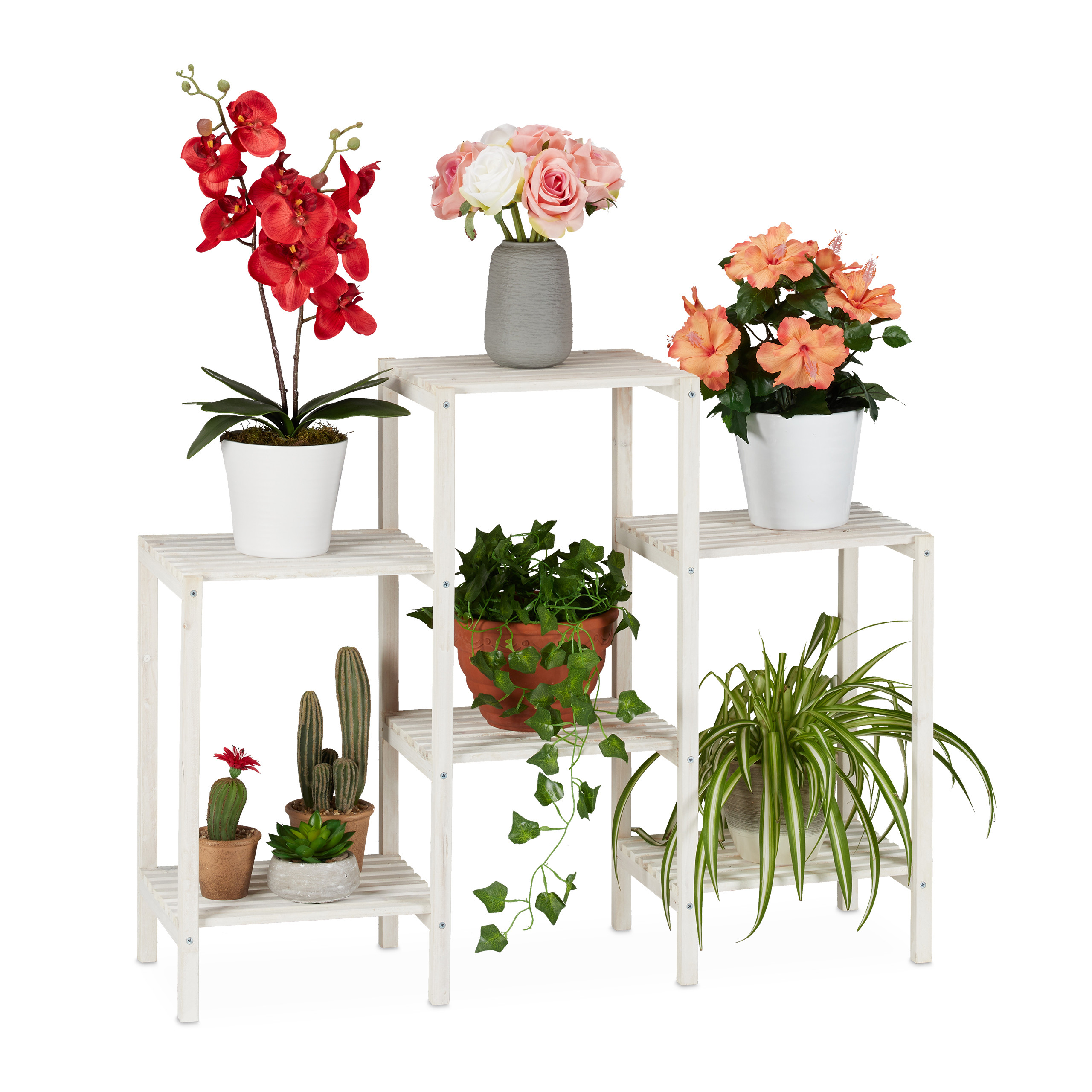 Blumenregal Holz weiß kaufen