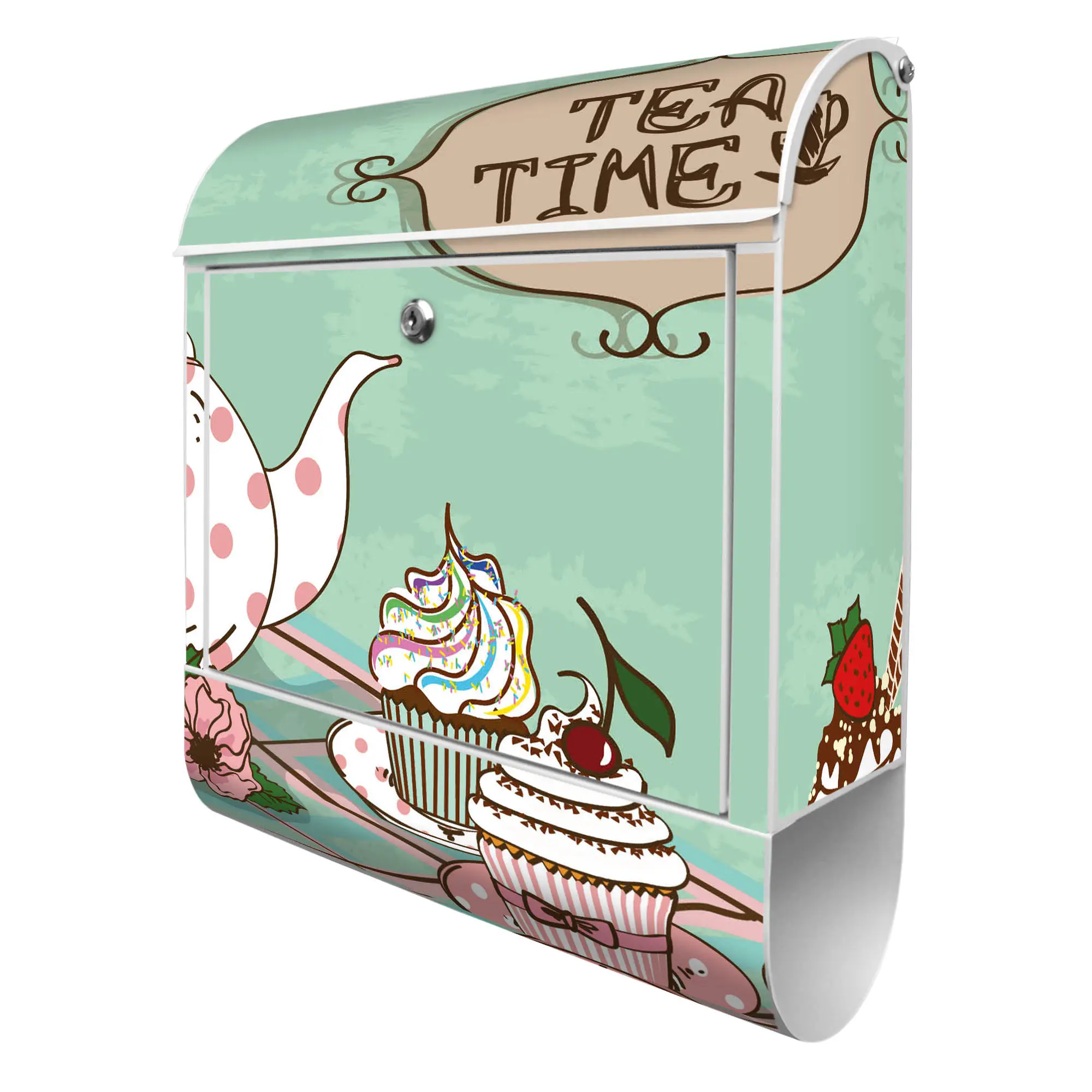 Tea Time Briefkasten Stahl