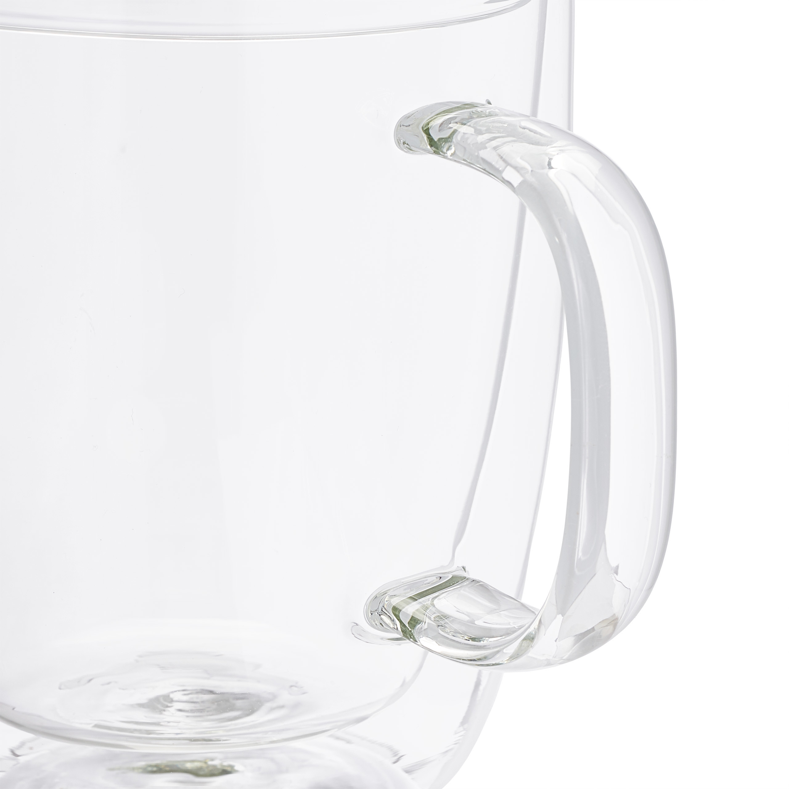 2 Doppelwandige Glas-Kaffeetassen Mit Griff – Hitzebeständig Bis 180°C, Hält Getränke Heiß/kalt – Inkl. Metalllöffel