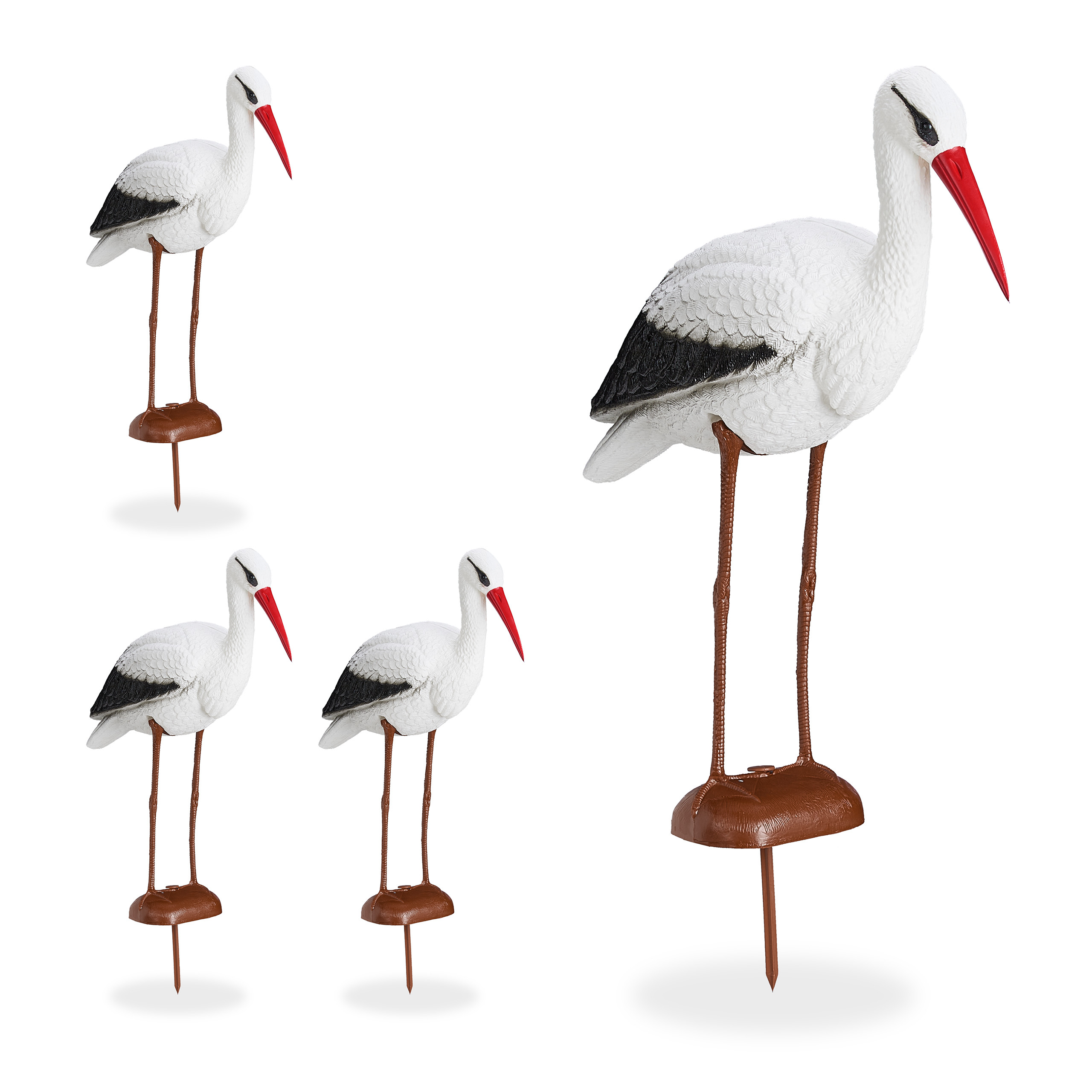 4 x Gartenfigur Storch kaufen home24