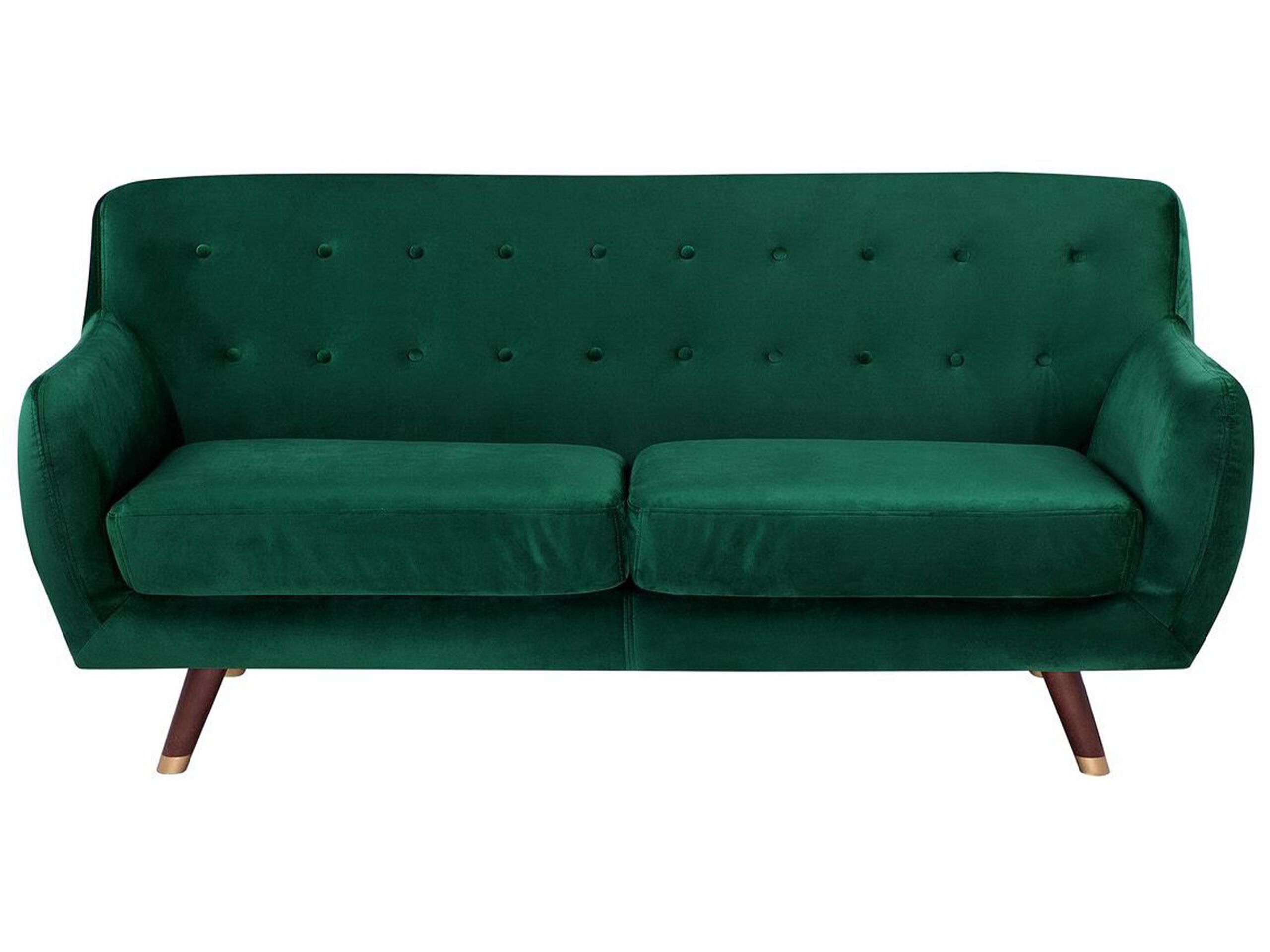 Beliani Canapé convertible 3 places en tissu vert foncé LUCAN