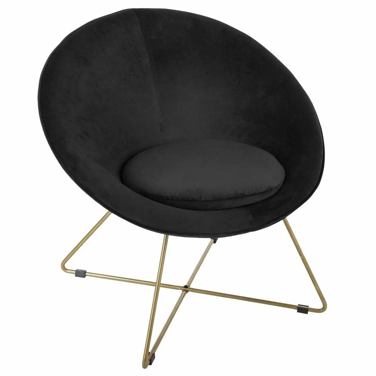 Sessel aus schwarzem Samt