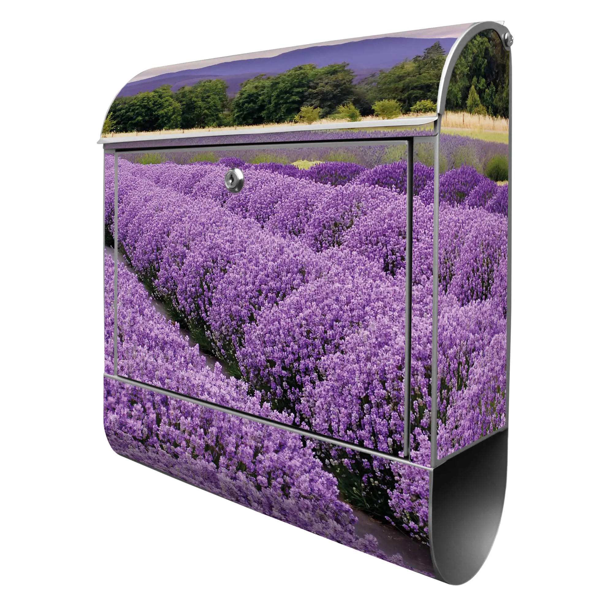 Stahl Briefkasten Lavendel 1