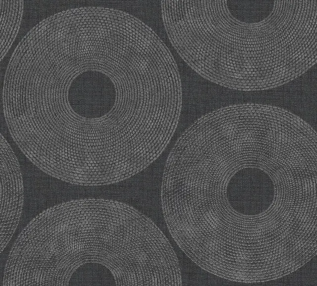 Grau Schwarz Tapete Kreise