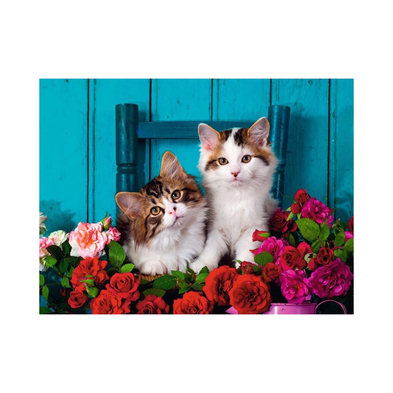 Cat Gardening Hütte Puzzle, 1000 Teile - Niedliche Katzen Im Garten, Fertige Größe 70x50 Cm