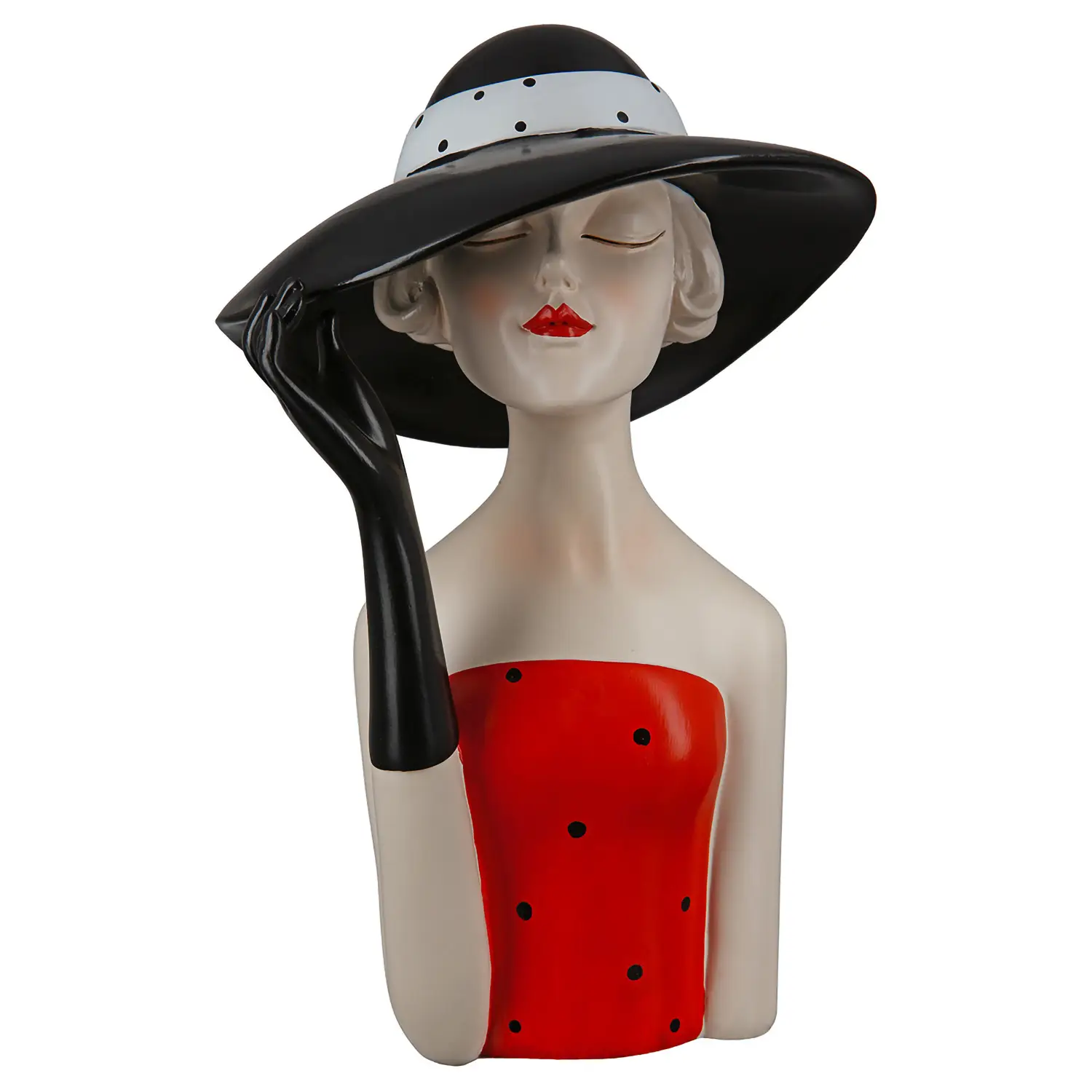 Figur Lady mit schwarzem Hut