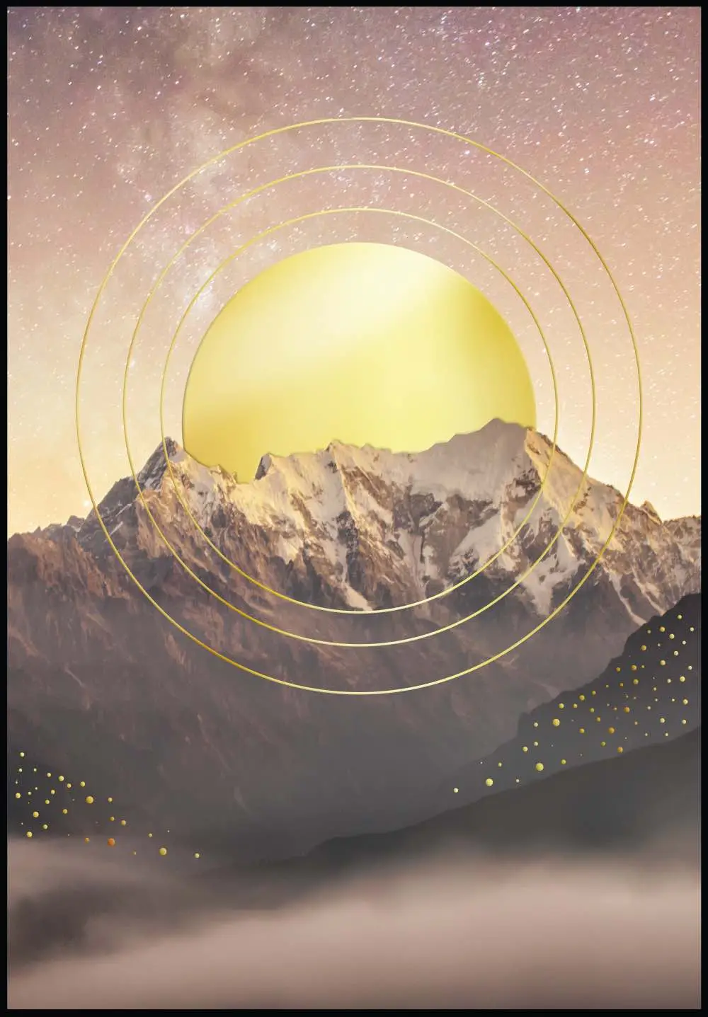 Berg und Sonne Poster