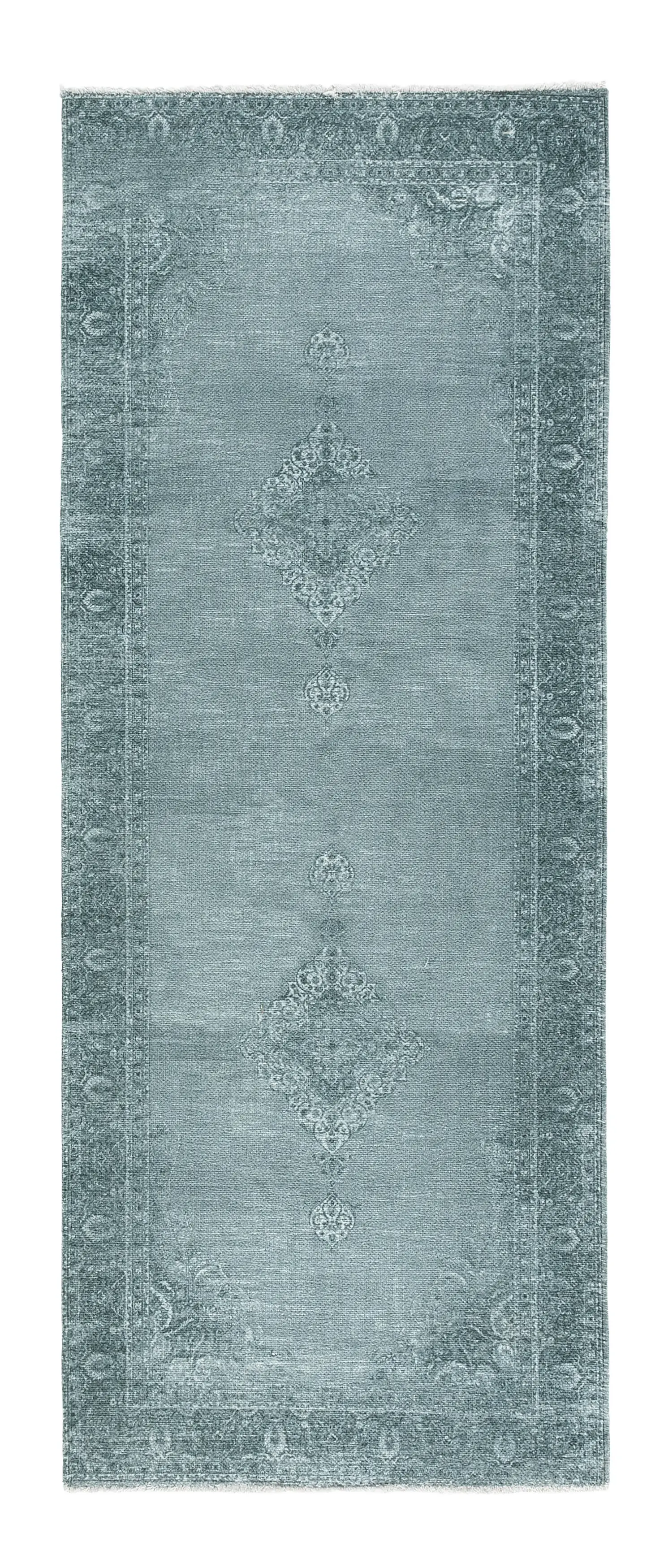 80X290cm Vintage Silber Teppich