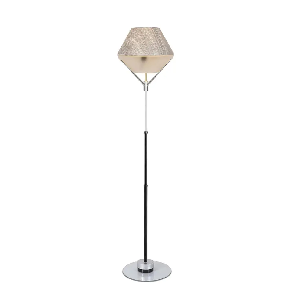 Moderne Stehlampe, minimalistisch, grau,