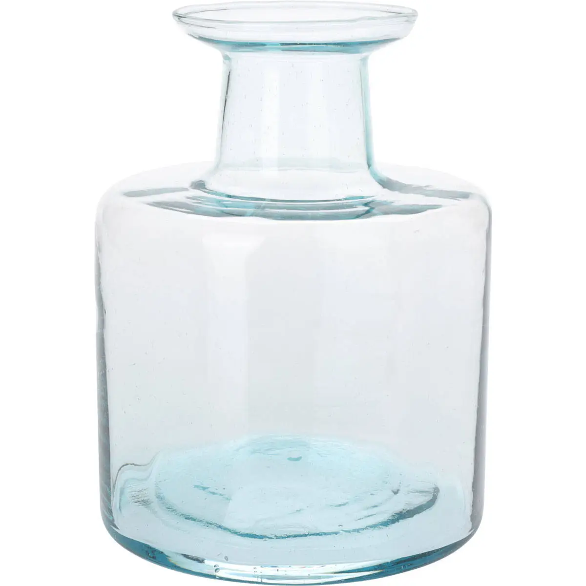 Flasche Blumenvase aus recyceltem Glas,