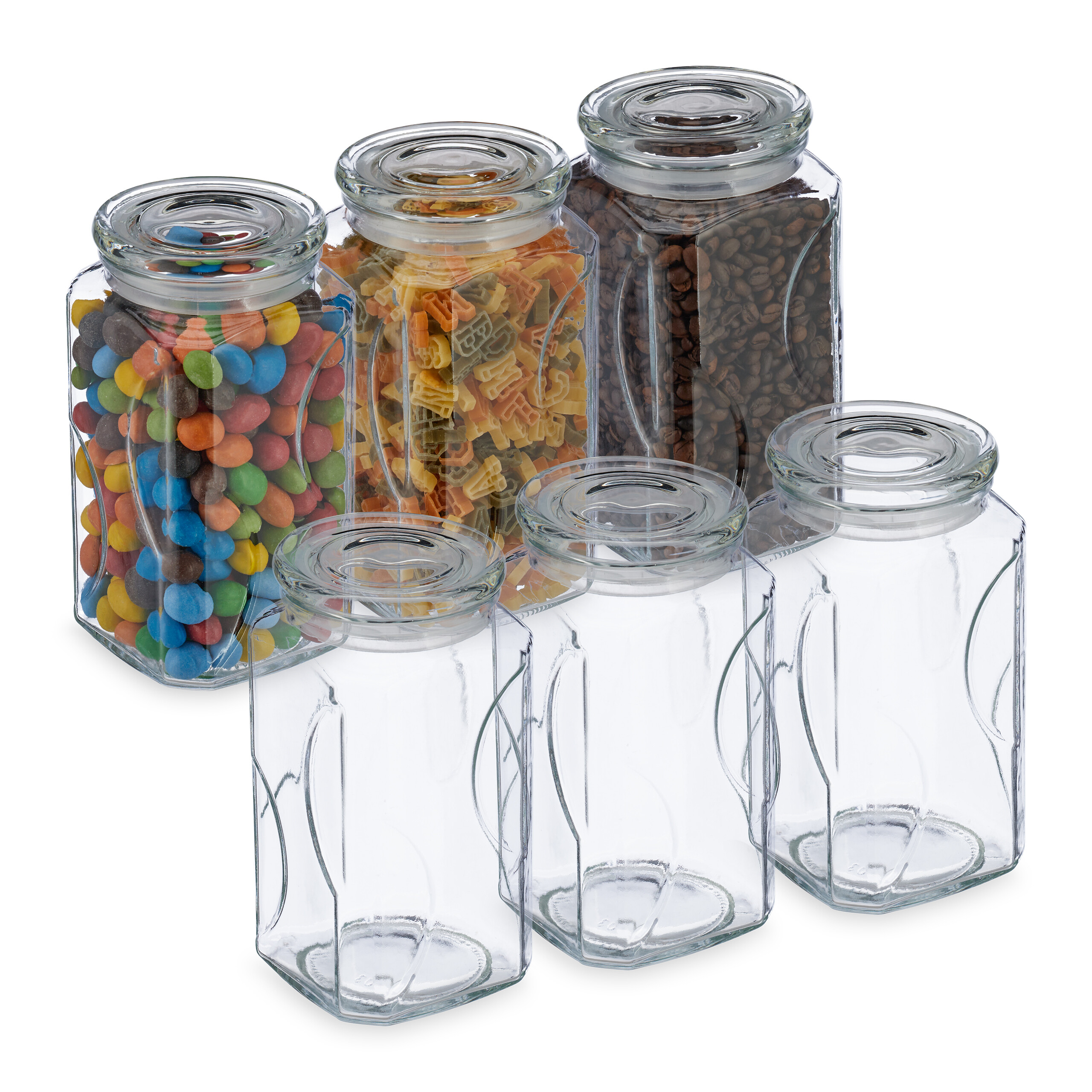 3 Stück Glaskaraffen Mit Deckel – 1000 Ml, Verdicktes Glas, Für Wasser, Saft, Wein