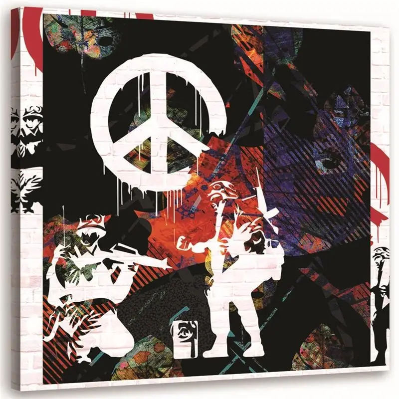 Wandbild Banksy Peace Stra脽enkunst
