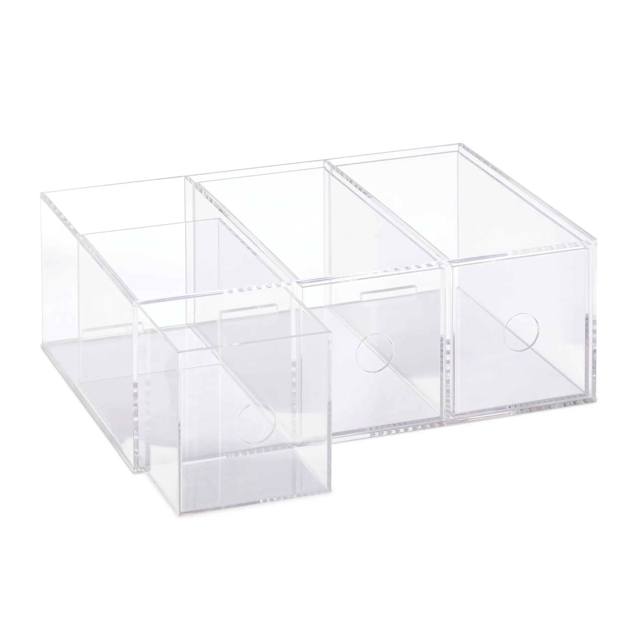 Transparente Teebox mit 3 Schubladen | Vorratsdosen