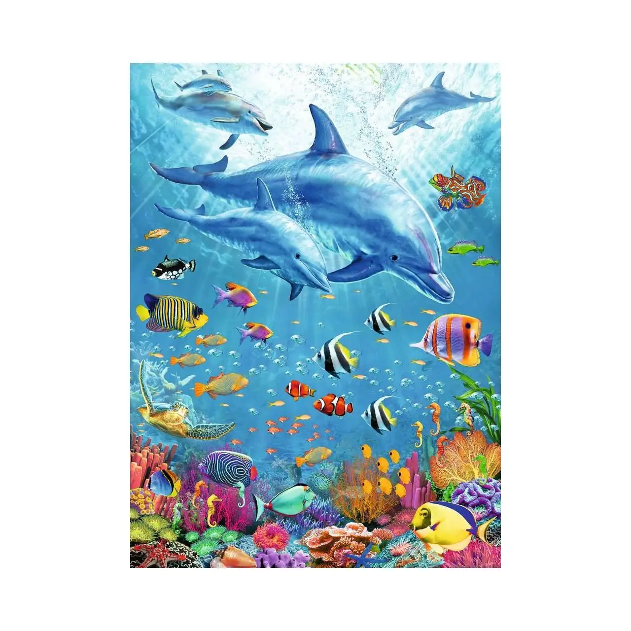 Teile und Delfine Fische XXL Puzzle 100