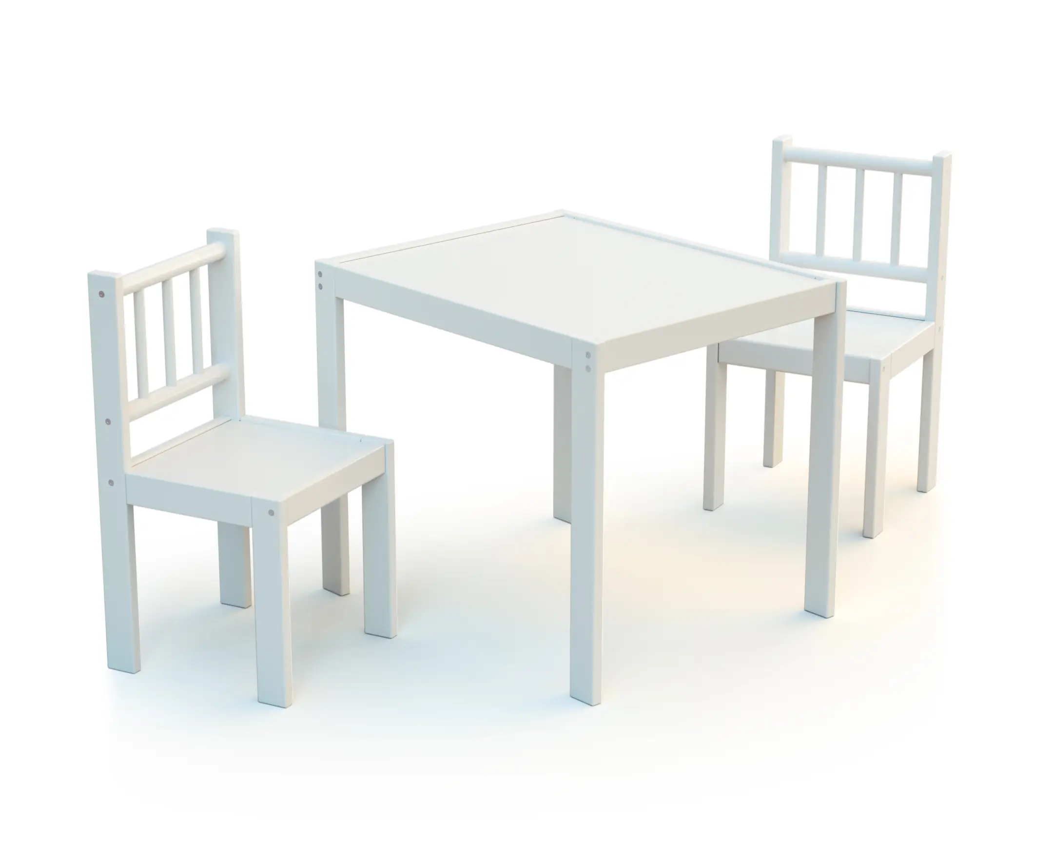 WEBABY - Set 1 Tisch + 2 St眉hle Wei脽