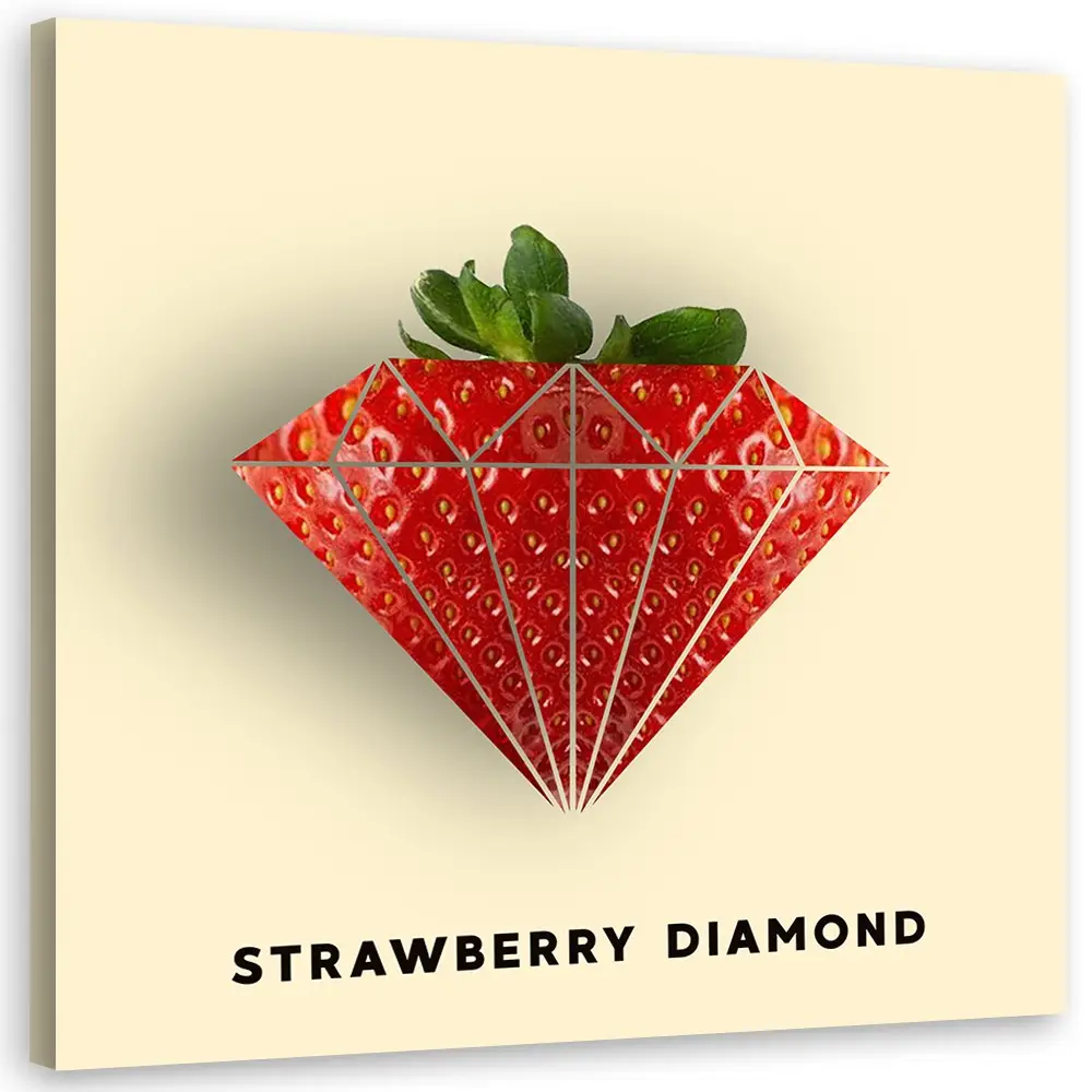 leinwand Strawberry auf Bild Diamond